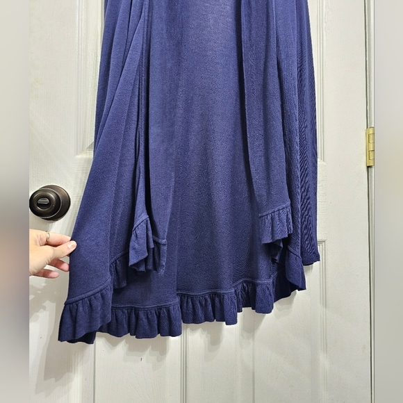 Lily Pulitzer Knit Cardigan navy blue cotton sweater size small Style 26537 - Picture 3 of 8
